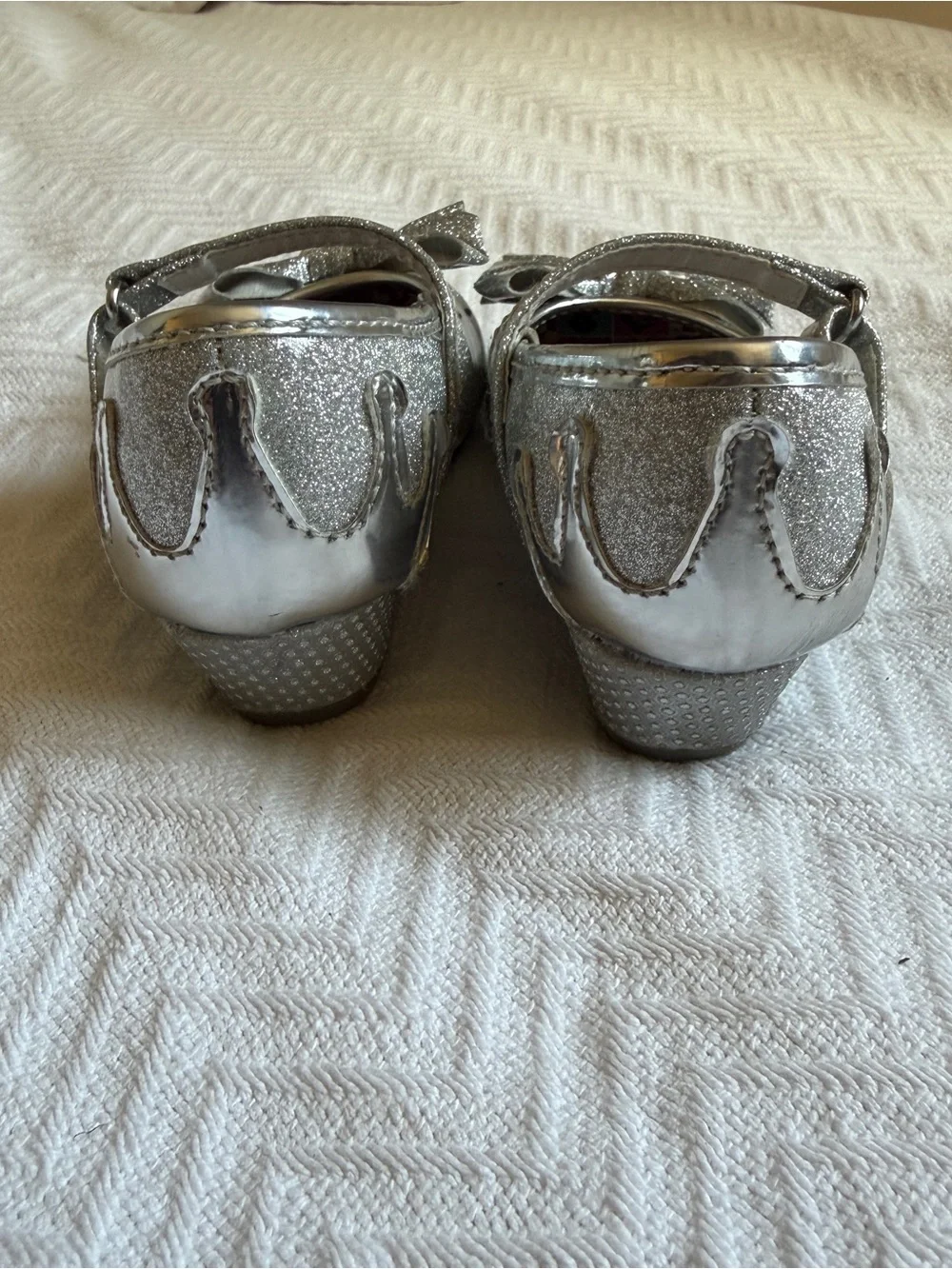 Silver Glitter Mary Jane Princess Shoes
